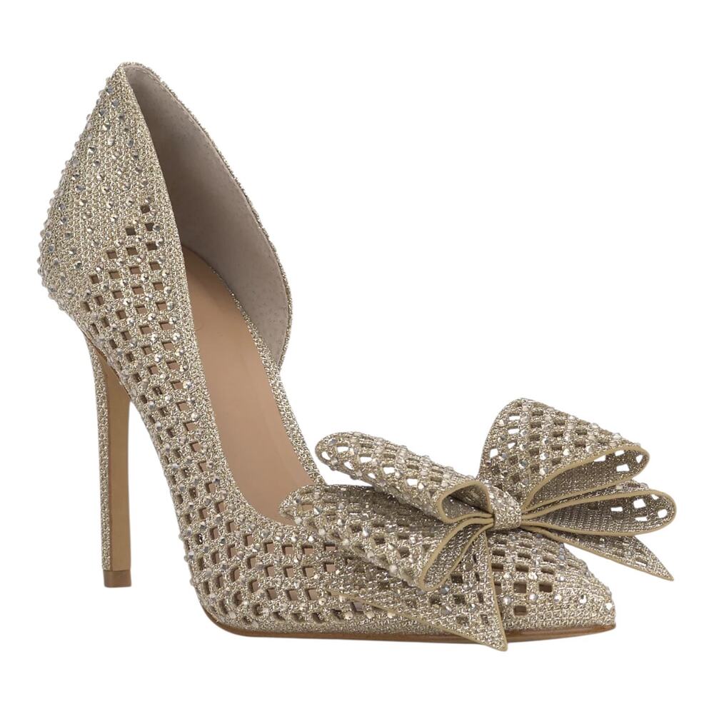 I.N.C. International Concepts Women's Kenjay d'Orsay Heel Pumps Gold Size 7 1/2